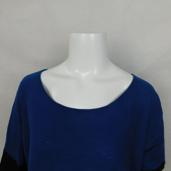 Vince Color Block Sweater Black Blue Medium - Picture 2 of 6